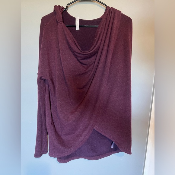 Athleta Draped Front Hooded Sweatshirt Size XS - Picture 2 of 7